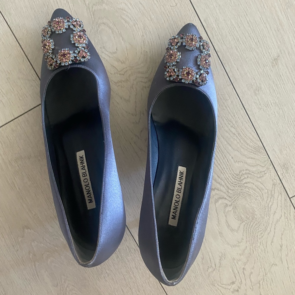 MANOLO BLAHNIK Hangisi Heels 7.5cm
